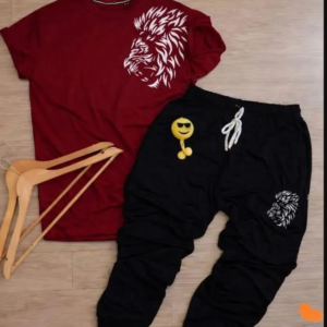 2 Pcs Men's Polyester Printed Track Suit